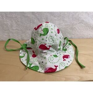 SwimBaby Baby Sun Hat Whale Print UPF 50+ Small 0–6 Months Reversible